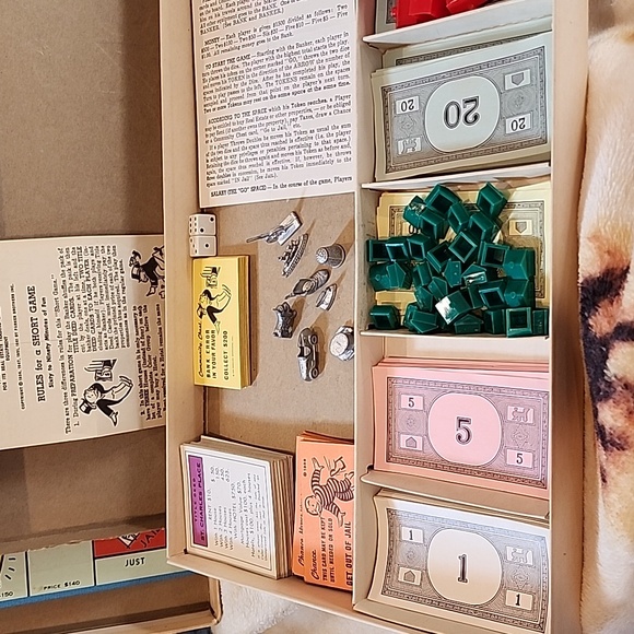 Vintage 1961 Parker Bros. Monopoly Game. - Picture 2 of 15